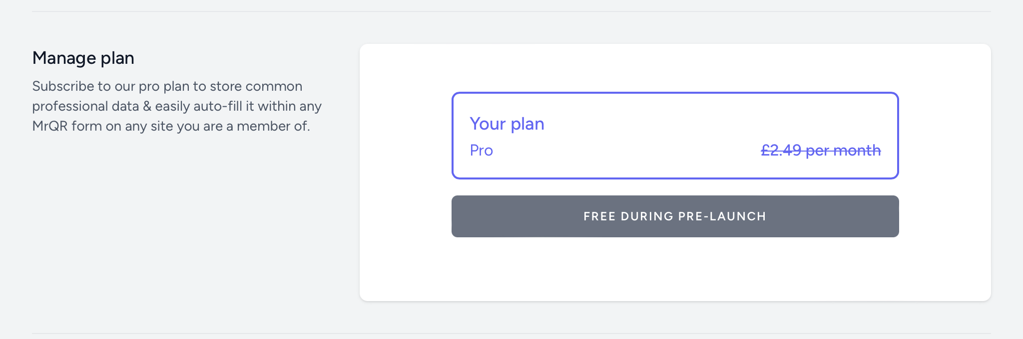 Pro Plan Account